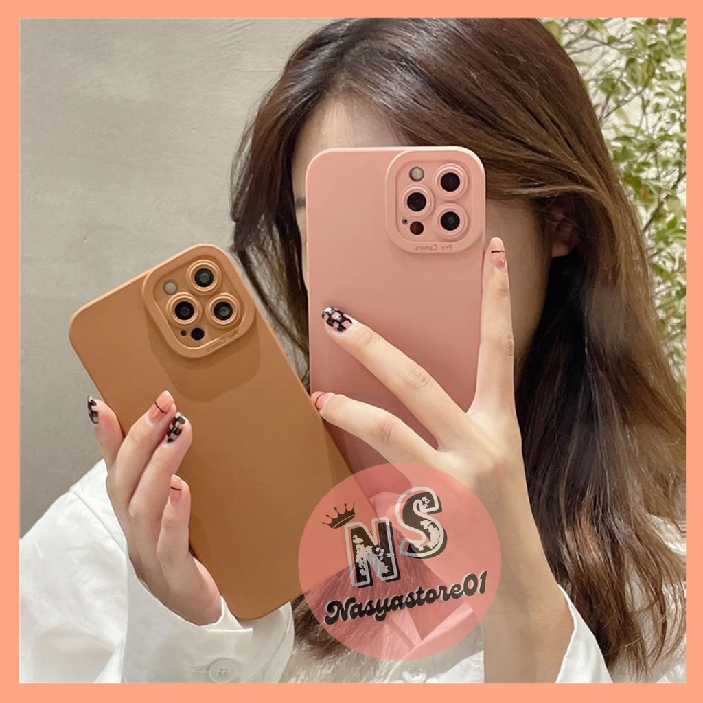 IPHONE 13 - IPHONE 13 PRO - IPHONE 13 PRO MAX CASING HP Macaron Color Camera Protector Liquid Silico