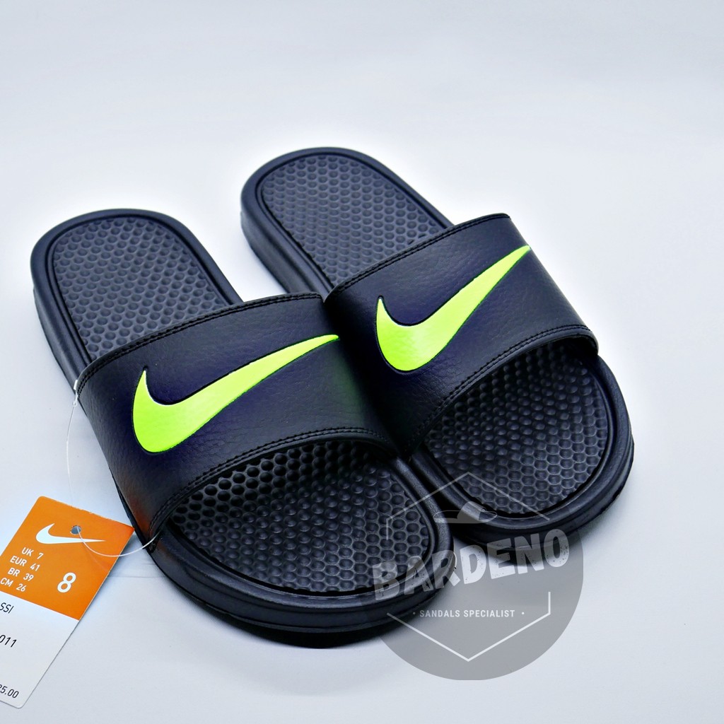 Sandal Nike Benassi Swoosh Stabilo / Sandal Slop / Sandal Pria-2