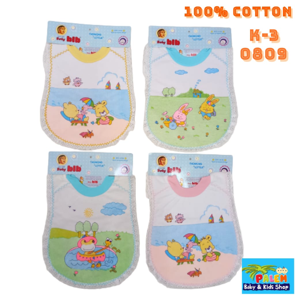 Baby Bib Slaber Plastik Bayi Tatak iler /celemek makan / liur k3 0809