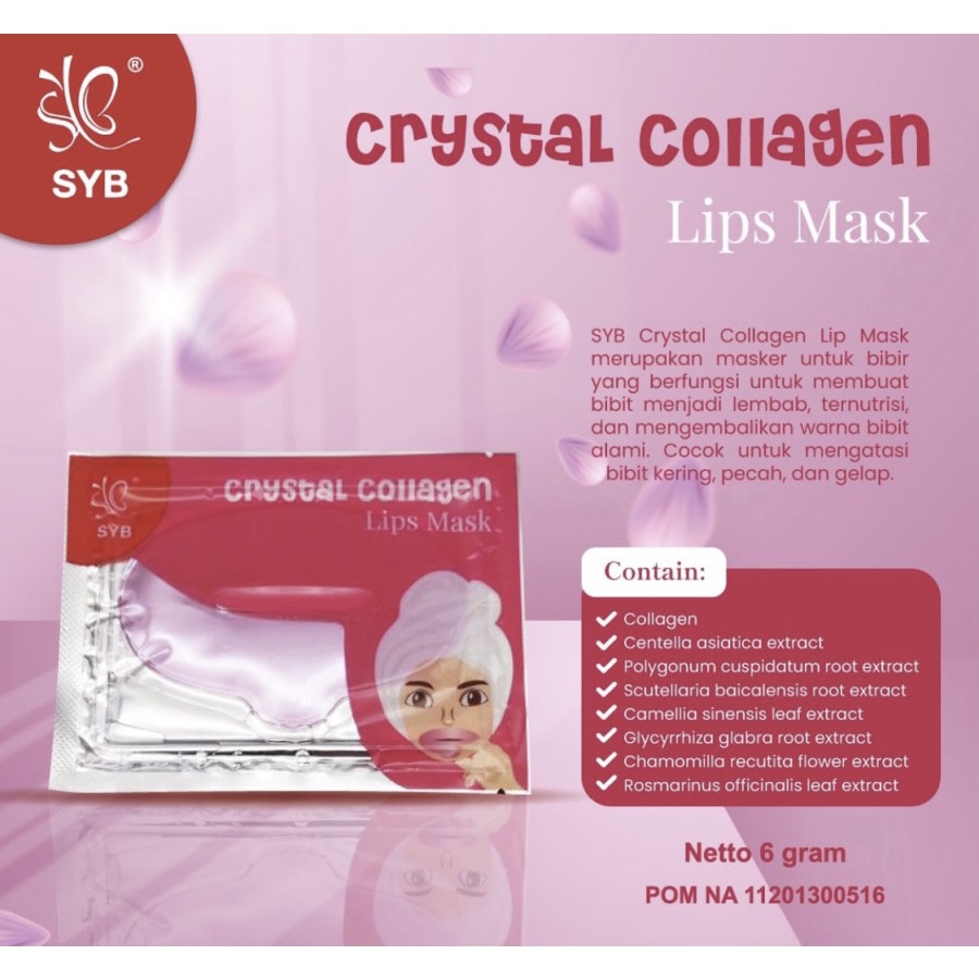 [Per Buah] SYB Crystal Collagen Lips Mask Original BPOM