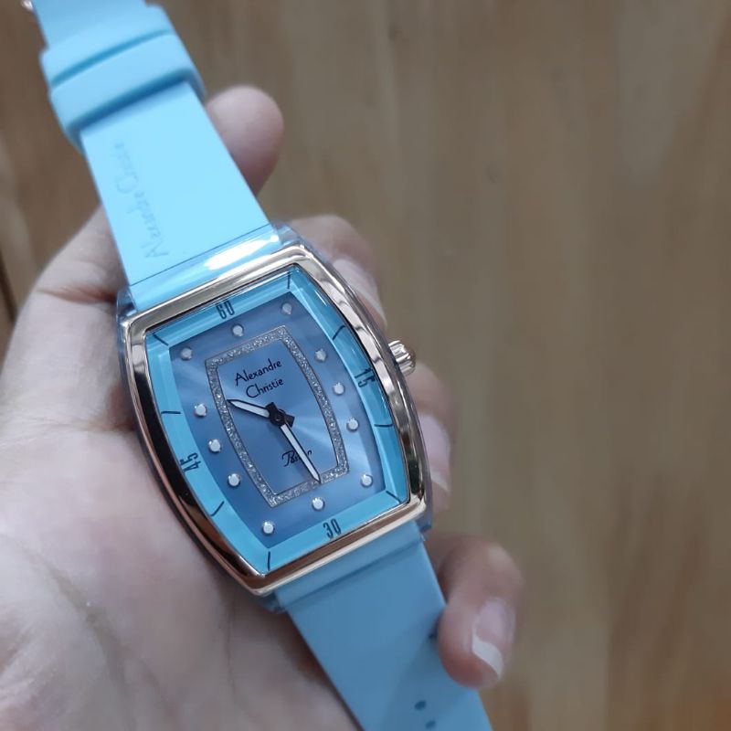 Alexandre Christie Passion AC 2847 Ladies Blue Dial Light Blue Strap Original