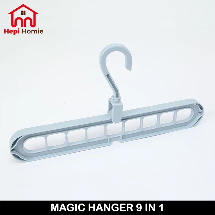 [HH] MAGIC HANGER 9 IN 1 / GANTUNGAN BAJU SERBAGUNA MULTIFUNGSI ORGANIZER FOLDABLE JEMURAN LAUNDRY