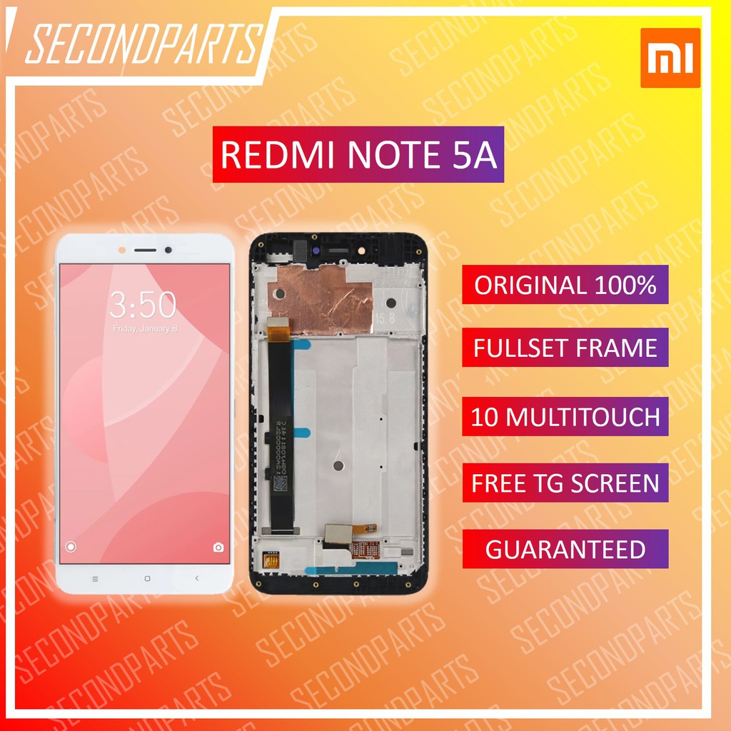 LCD  FULLSET FRAME XIAOMI REDMI NOTE 5A ORIGINAL ASLI COPOTAN