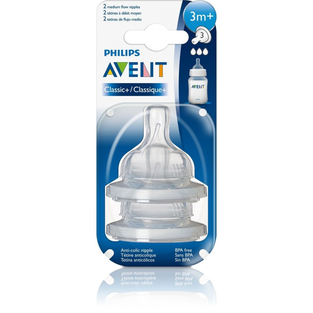 NIPPLE CLASSIC+ 3M+ AVENT SCF633/27 / DOT BAYI