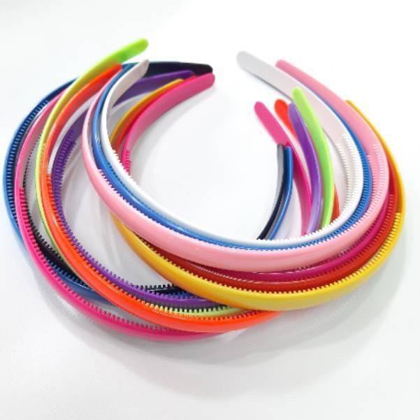 ( HARGA SATUAN ) Bando Korea Warna Warni Bando Polos Gepeng 1CM