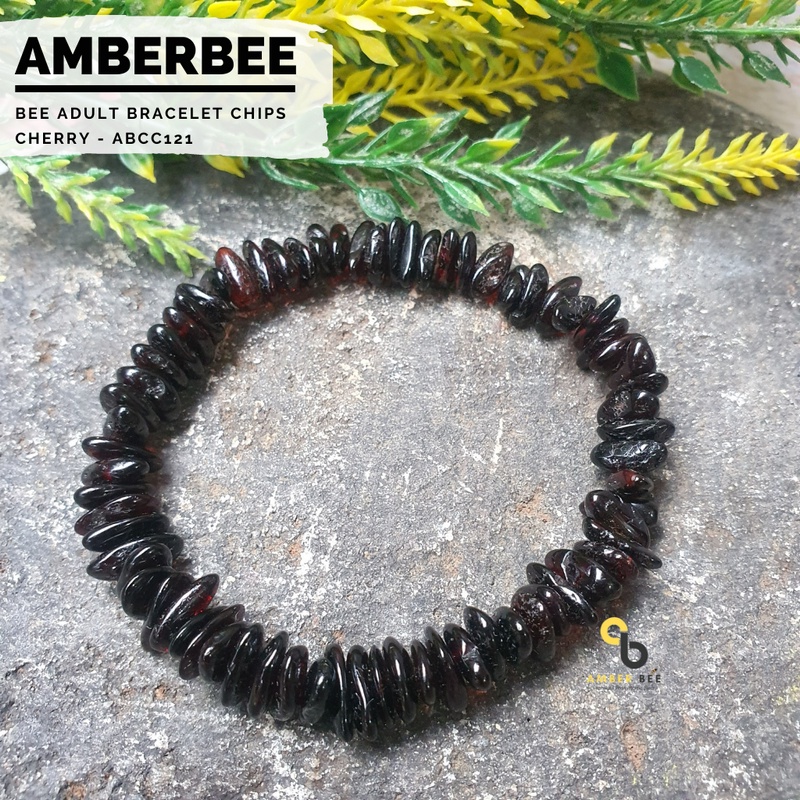 PROMO Gelang Amber Dewasa Premium Stretchy Chips ABGMC121 By Amber Bee