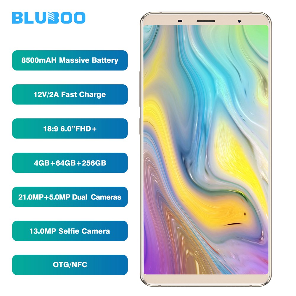 Bluboo S3 Smartphone 4GB Kamera Belakang 8500mah NFC 6.0 \