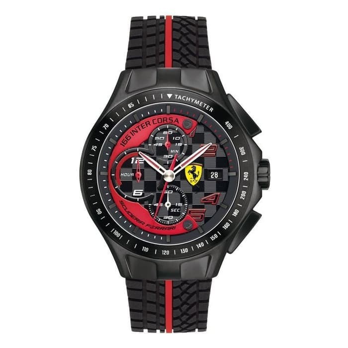 Jam tangan Ferrari Scuderia 0830077 Race Day Original