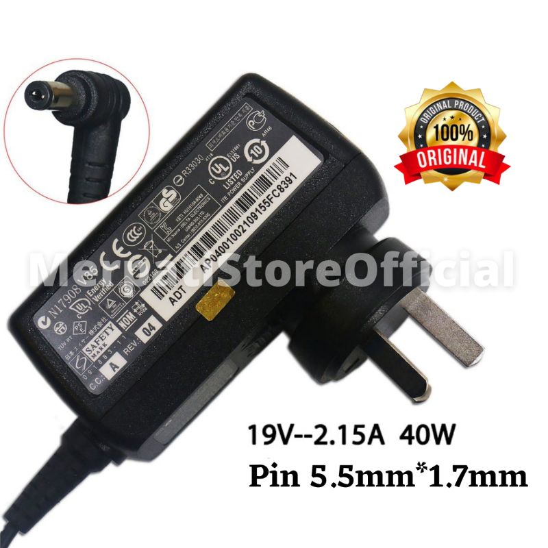 Adaptor Charger Acer 19V 2.15A 100 - 240V 50 - 60Hz Colokan 5.5 X 1.7mm ORI