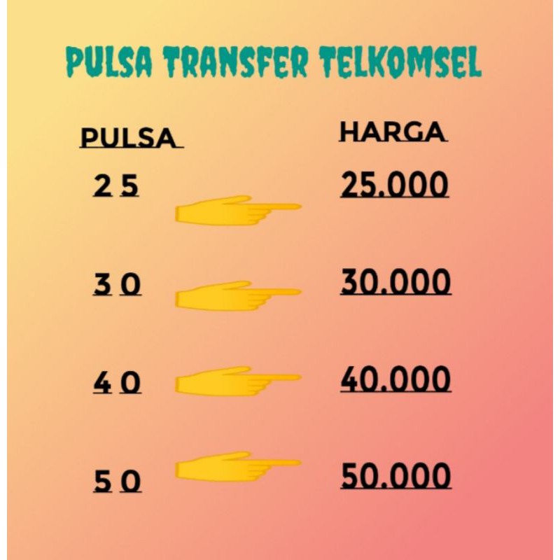 Murah Pulsa Transfer Telkomsel