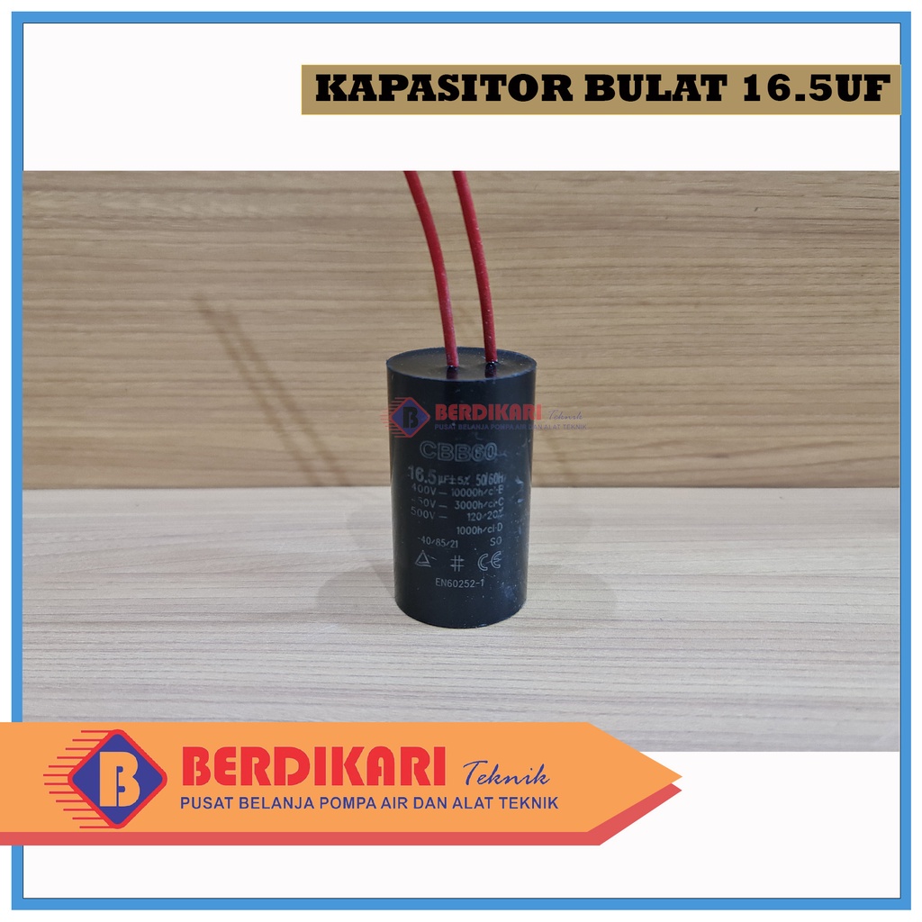 Kapasitor kabel 16.5uf pompa air satelit model screw ulir inoto 2" ORI