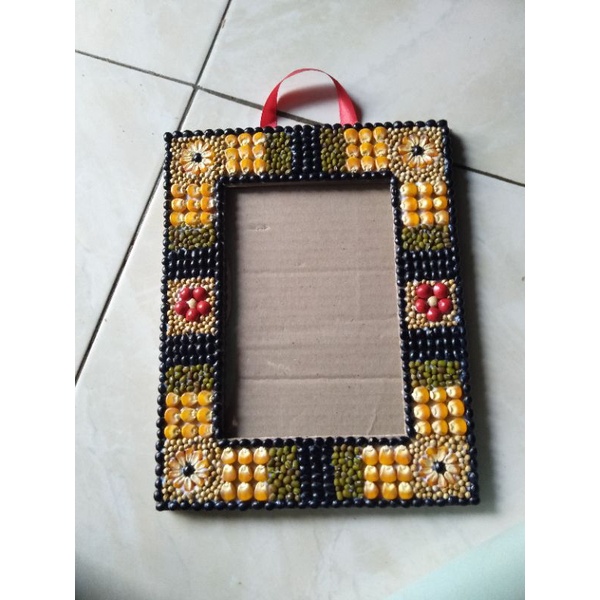 Pigura kolase/Bingkai Poto biji bijian Ukuran 3R.5R.8R