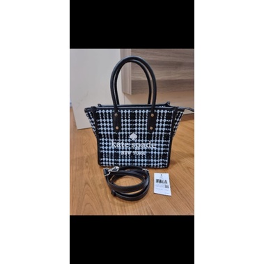 Kate Spade Small Tote Tweed Fabric Blue Multi