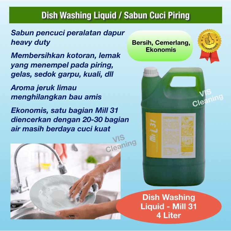 Dish Washing Liquid / Sabun Cuci Piring Mill 31 ( Jerigen 4 L )
