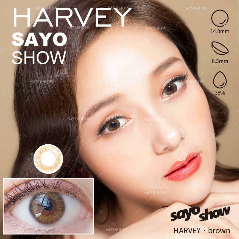 SAYOSHOW - Softlens HARVEY Normal, Minus 1.00 S/D 8.00 (14 mm)