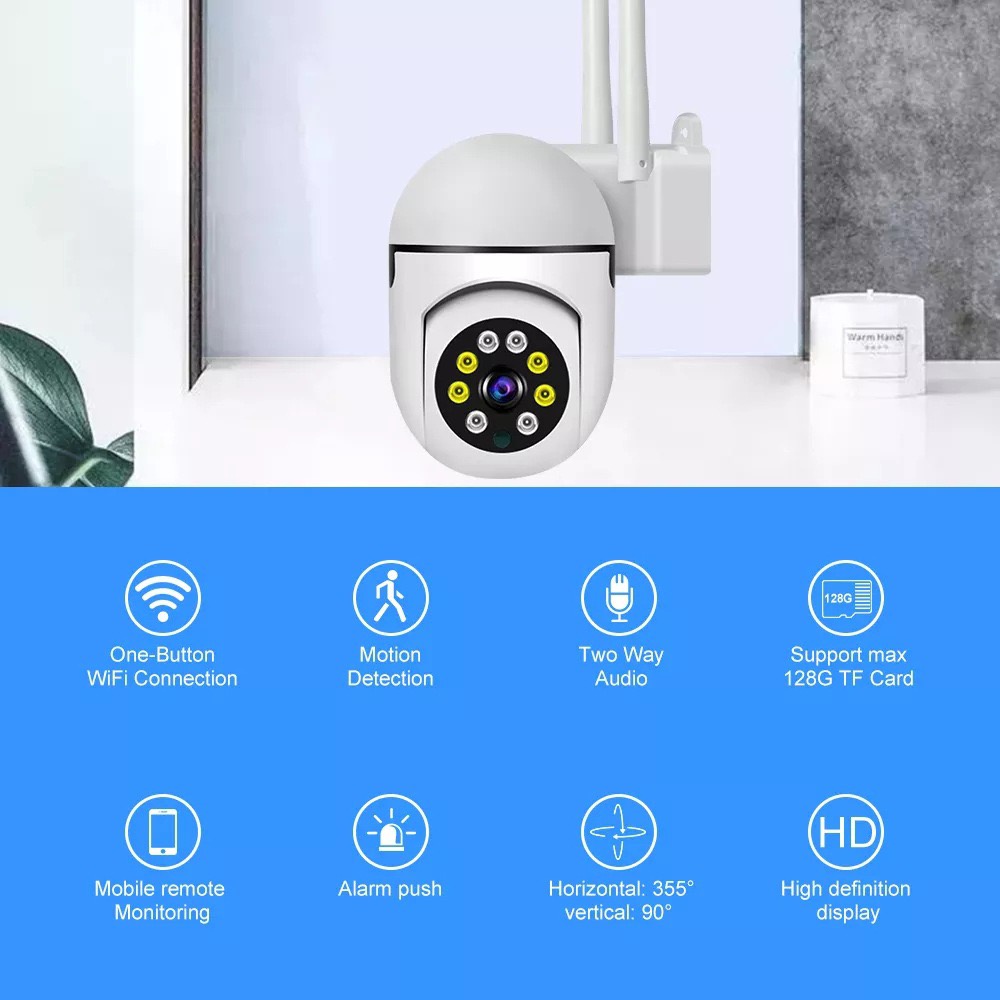 IP CAMERA CCTV APP V380 (banyak fitur) OUTDOOR WIRELESS 1080P FULL HD.