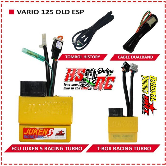 ECU Racing BRT JUKEN 5 Basic Racing Turbo Honda Vario 125 Lama ESP Fi Injeksi Ecu Vario 125 Bore Up