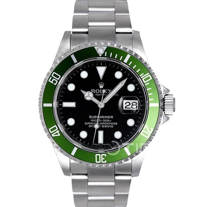 Rolex Submariner 16610 LV Swiss Clone 1 1 Black Dial Green Bezel