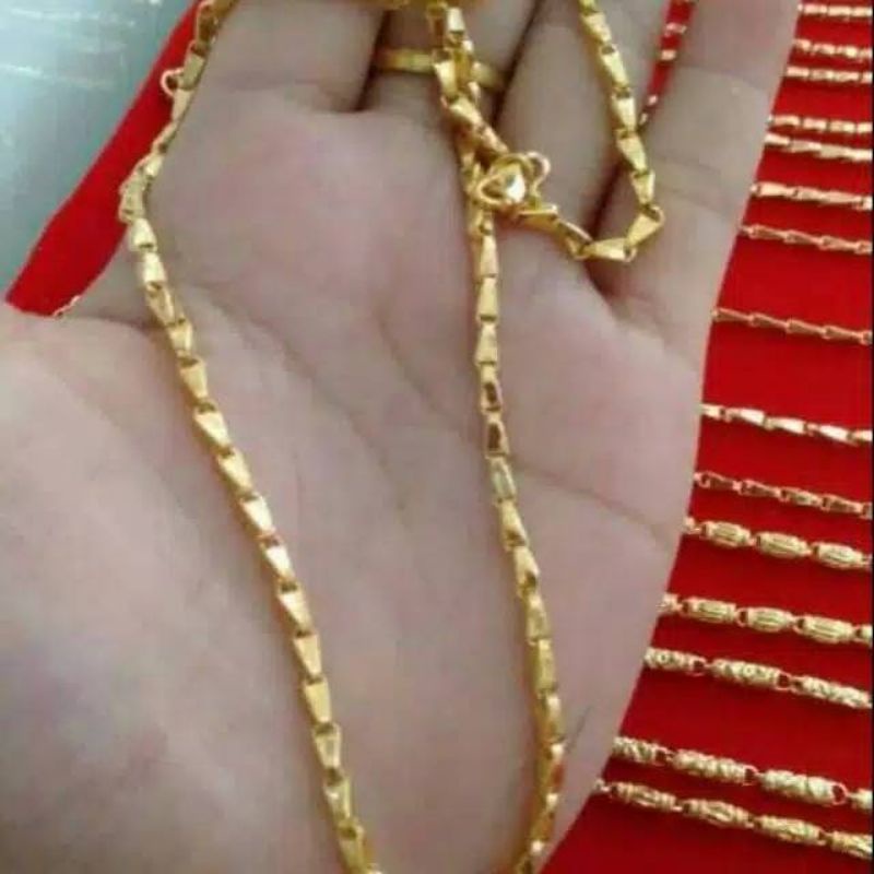 Kalung Xuping padi 1 suku berlapis emas 24k