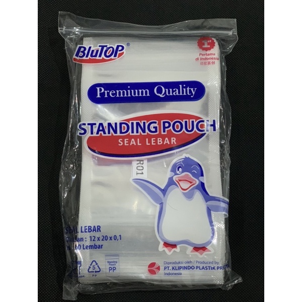 HCS - STANDING POUCH STP 12x20 DOUBLE SEAL ISI 50 PCS BY KLIPINDO PLASTIK KEMASAN MAKANAN BERDIRI