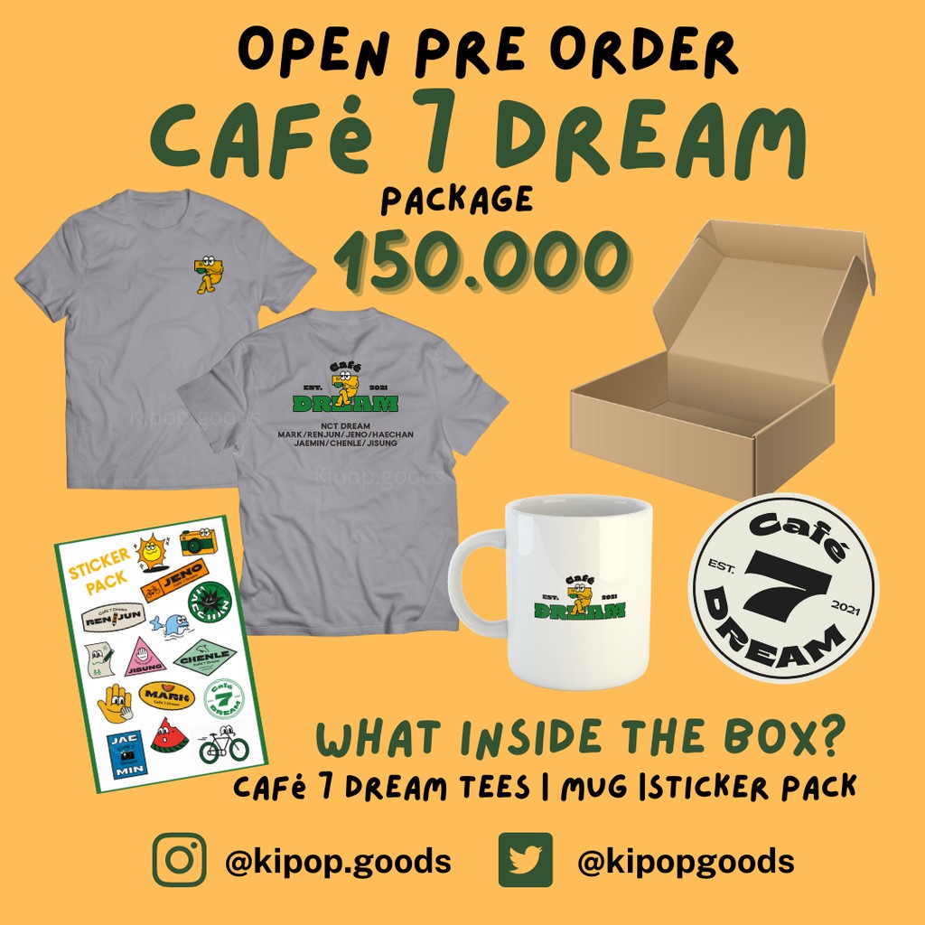 PAKET KAOS+ MUG NCT DREAM SERIES CAFE 7 DREAM (BAHAN PREMIUM&DUA SISI)