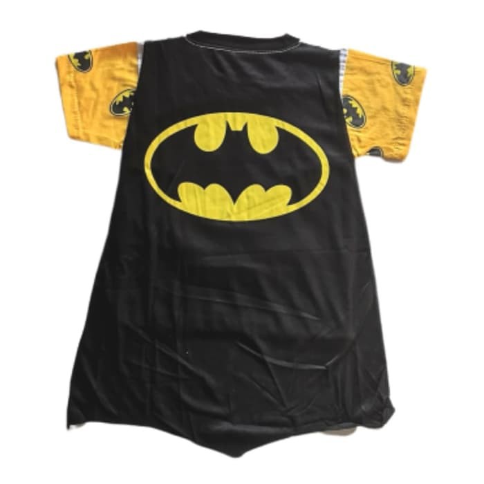 Setelan Pendek Anak Batman Putih Kaos Baju Anak Laki Laki Cowok Superhero