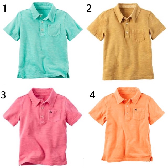 CARTERS Kaos  Polo Basic Anak Cowok Cewek Unisex Shopee  