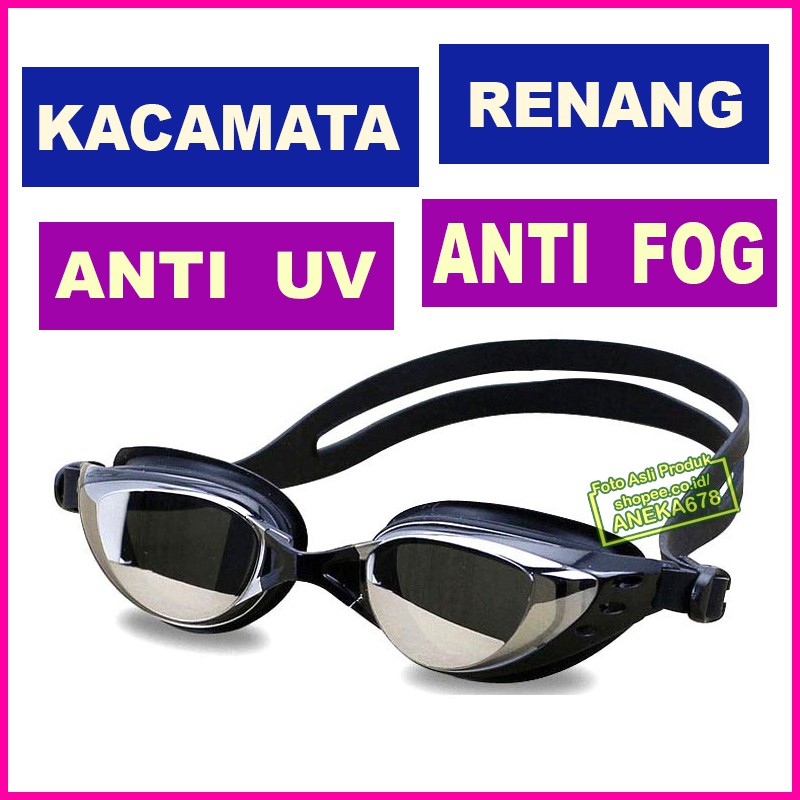 RUIHE RH6100 KACAMATA RENANG COATING MIRRORED ANTI FOG UV PROTECTION