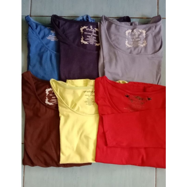 PAKET USAHA BAJU ANAK kaos polos tangan panjang (6pcs)