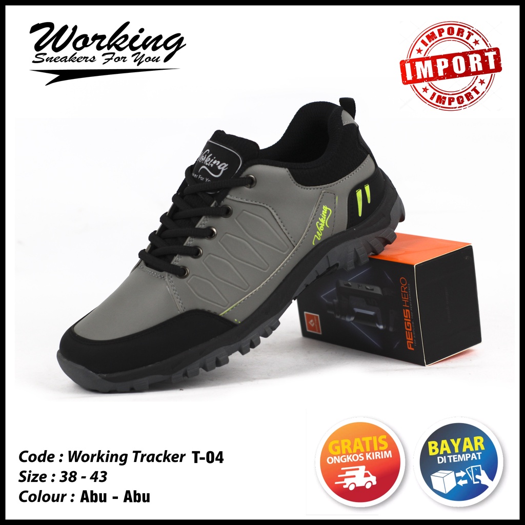 NEW PRODUCT SEPATU HIKING IMPORT WORKING T-04 // SEPATU TRACKER // SEPATU OFFROAD // SEPATU GUNUNG
