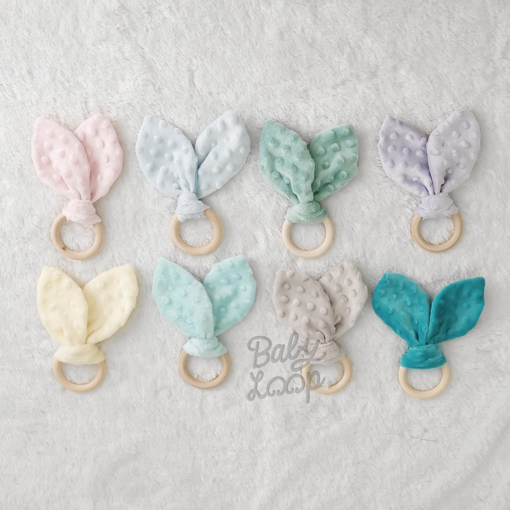Gigitan Bayi - Wooden Teether Bunny - Baby Loop
