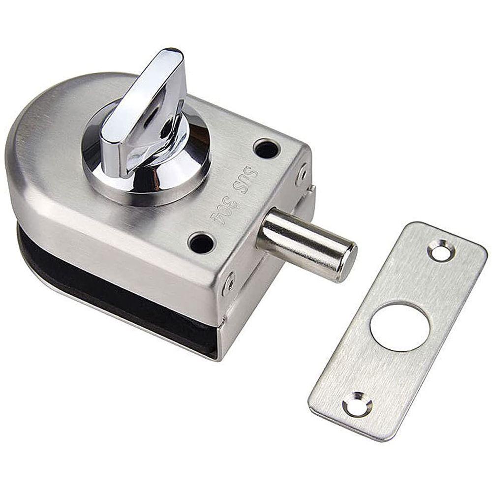 Kunci Pintu Kaca TOP Toilet Shop Keyless Anti Maling Single Bolt