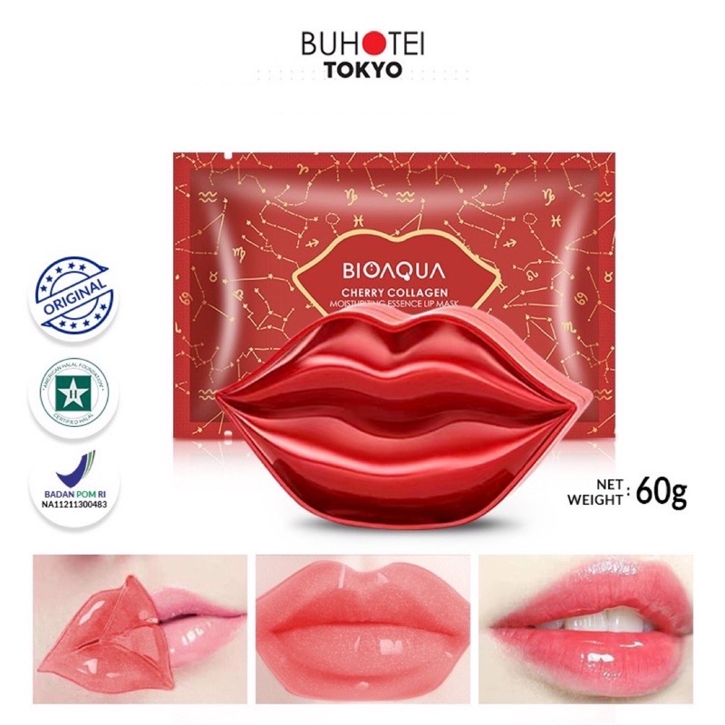 BIOAQUA Lip Mask Cherry Collagen Moisturizing Essence Masker Bibir