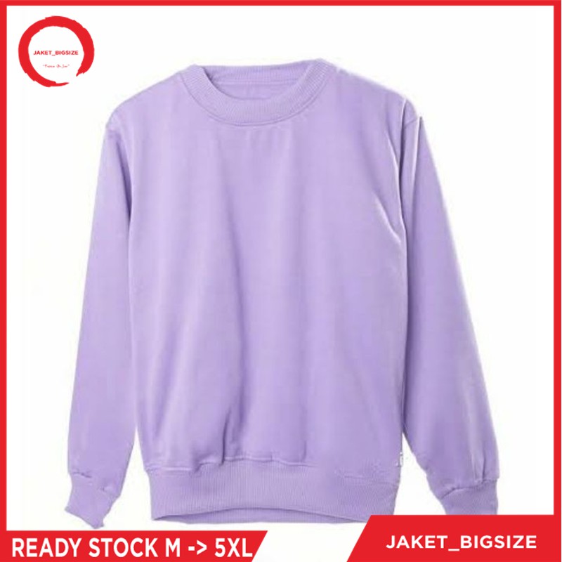 Sweater Polos Wanita Pria Hoodie Premium Distro gramasi 250gsm warna LILAC/LAVENDER