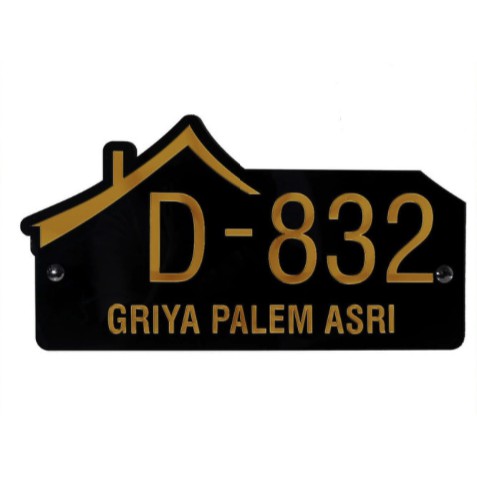 Papan Nomor Rumah Minimalis Hiasan Dinding Akrilik Home Series