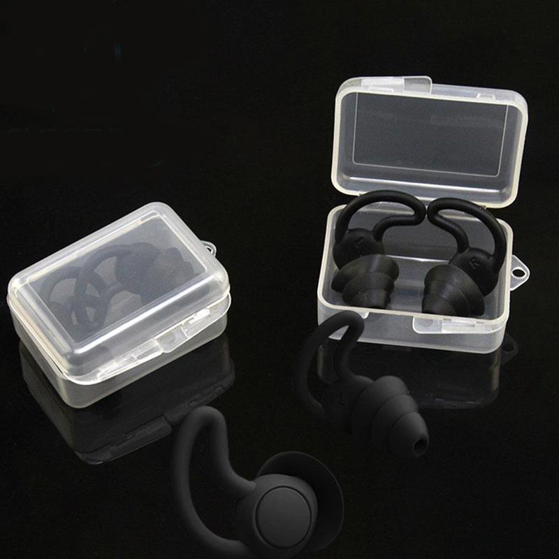 1 Pasang Earplug Kedap Suara Anti Air Kualitas Tinggi Untuk Diving / Tidur I4V8-8