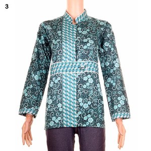 Blus Batik | Blouse Batik | Kemeja Batik Wanita Arini Biru