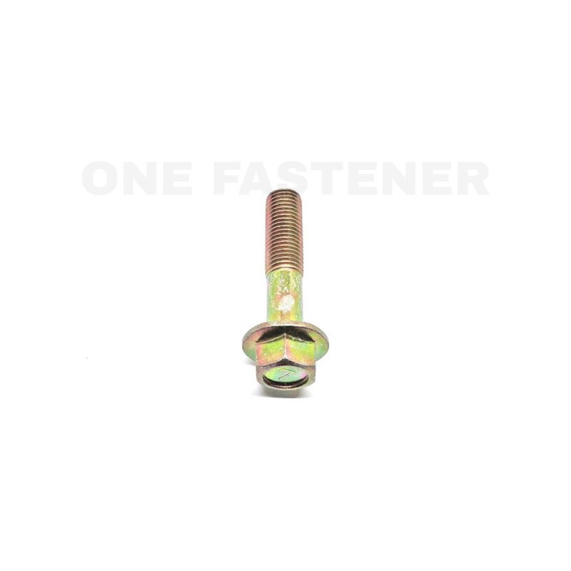 Baut Flange Bolt M10x45 Kuning 1.25 Baut 14 topi Flange 4.5cm M10 10x45