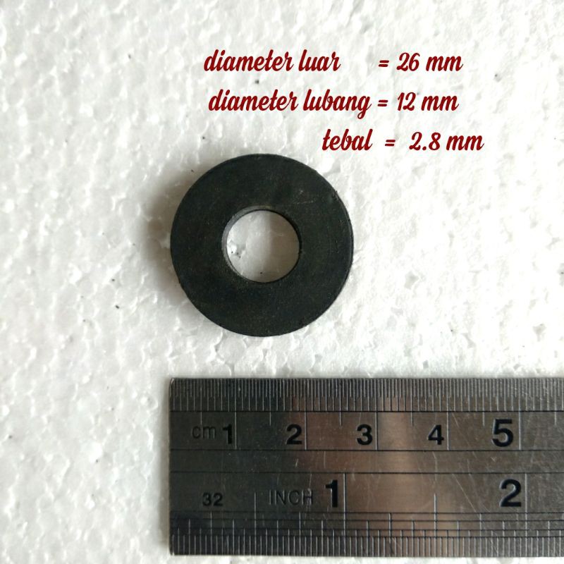 Seal Karet / Ring Karet ukuran 26x12x2.8 mm