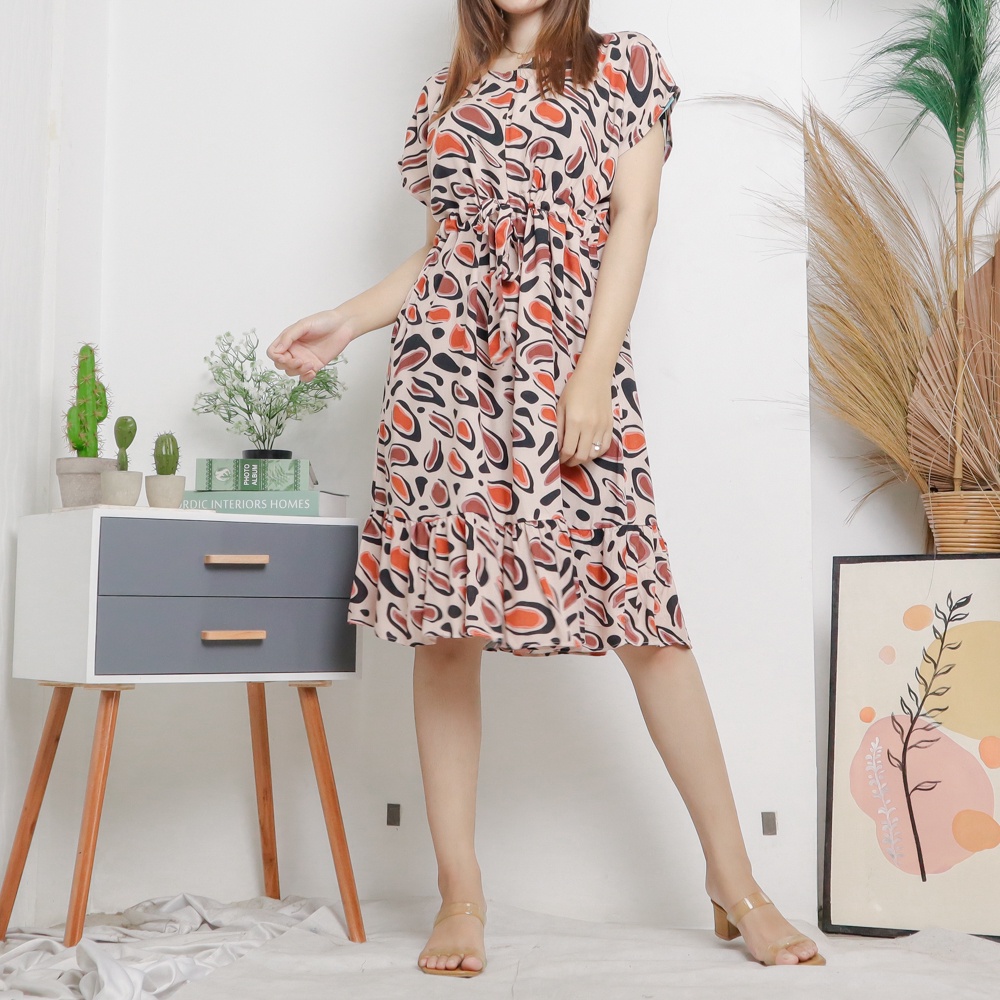 JESSIE Daster Serut Ruffle Busui Rayon Premium BUSUI by Ademin.Co-DRB-614(serut)