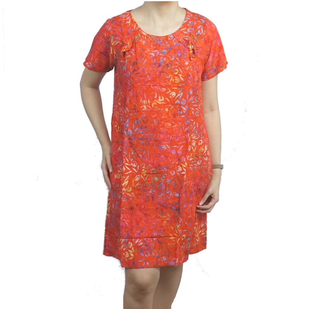 D07 Daster Batik ANITA Mini Side Ribbons