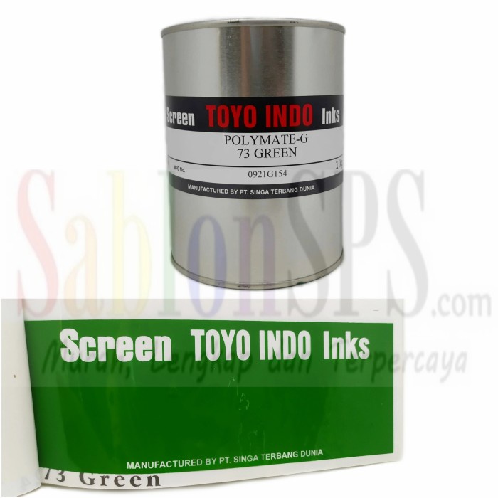 

Jual Tinta Toyo Polymate Green G73 Green Tinta Sablon Plastik 1Kg Terlaris