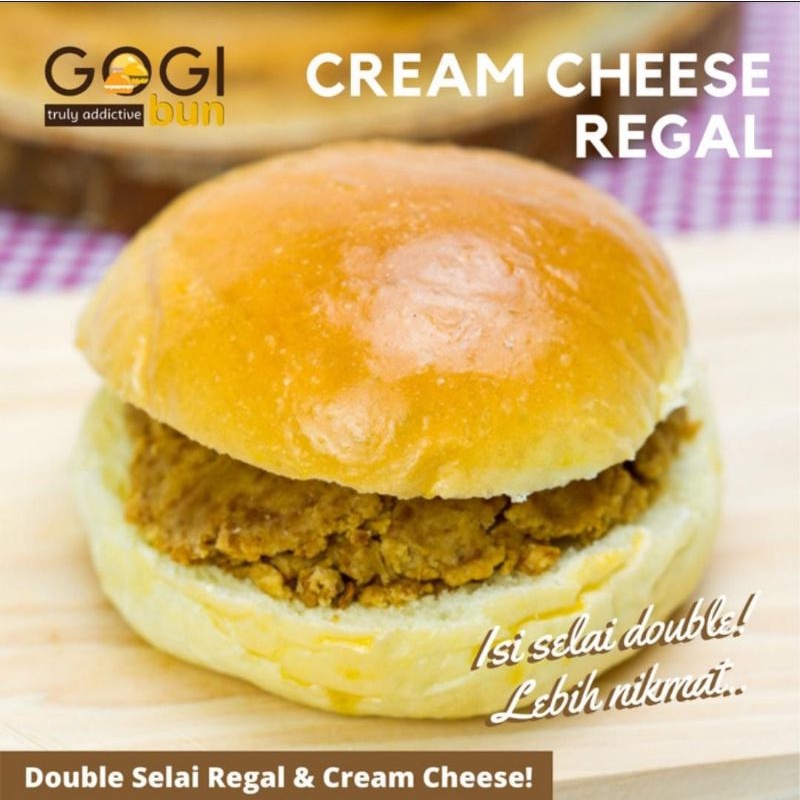 

Roti PANGGANG CREAM CHEESE REGAL Burger Bun Premium Keju Krim