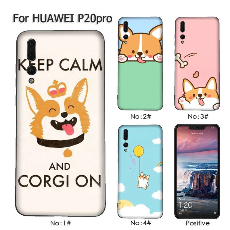 Casing Soft Case Tpu Motif Anjing Corgi Lucu Untuk Huawei P20