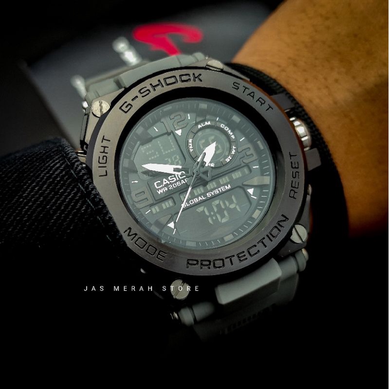 G SHOCK GST-8600 METAL ABU - ABU GRADE A JAM TANGAN PRIA TAHAN AIR INCLUDE BONUS