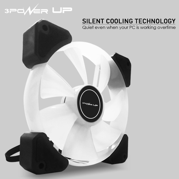 FAN Case 3 Power Up ROVER (RGB FAN) 120mm 12cm LED Rainbow