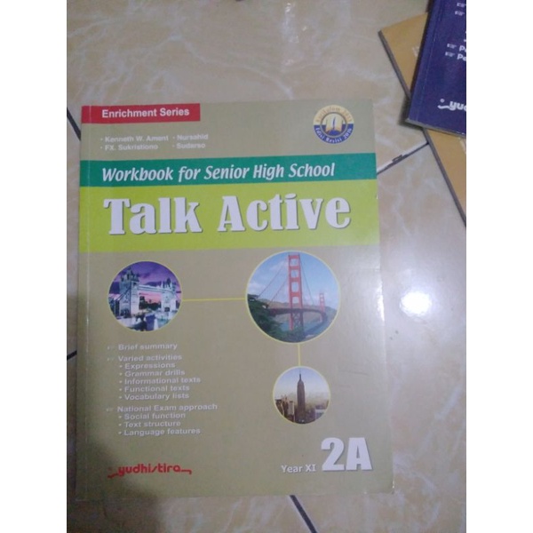 

BUKU B.INGGRIS TALK ACTIVE 2A YUDHISTIRA