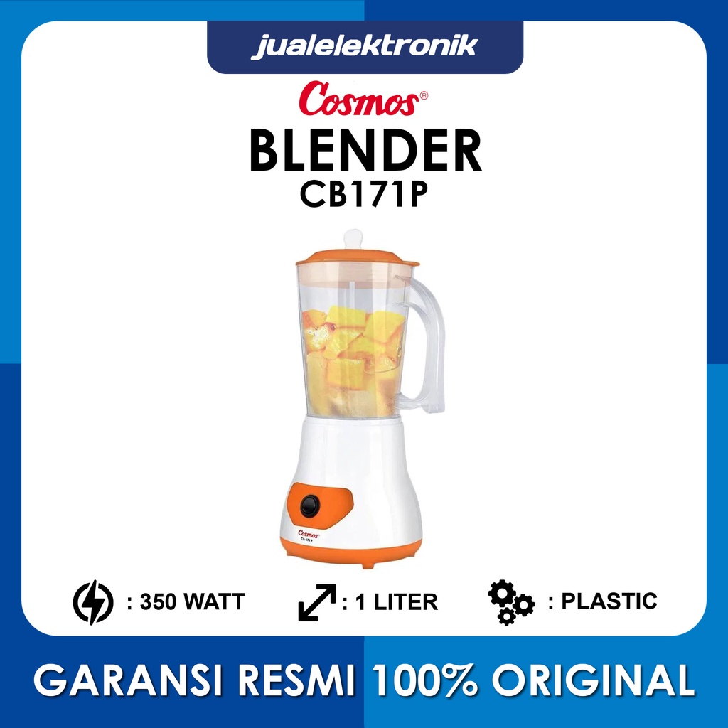 Jual Cosmos Blender Plastik 1 Liter 350 Watt - CB171P Pelumat | Shopee ...