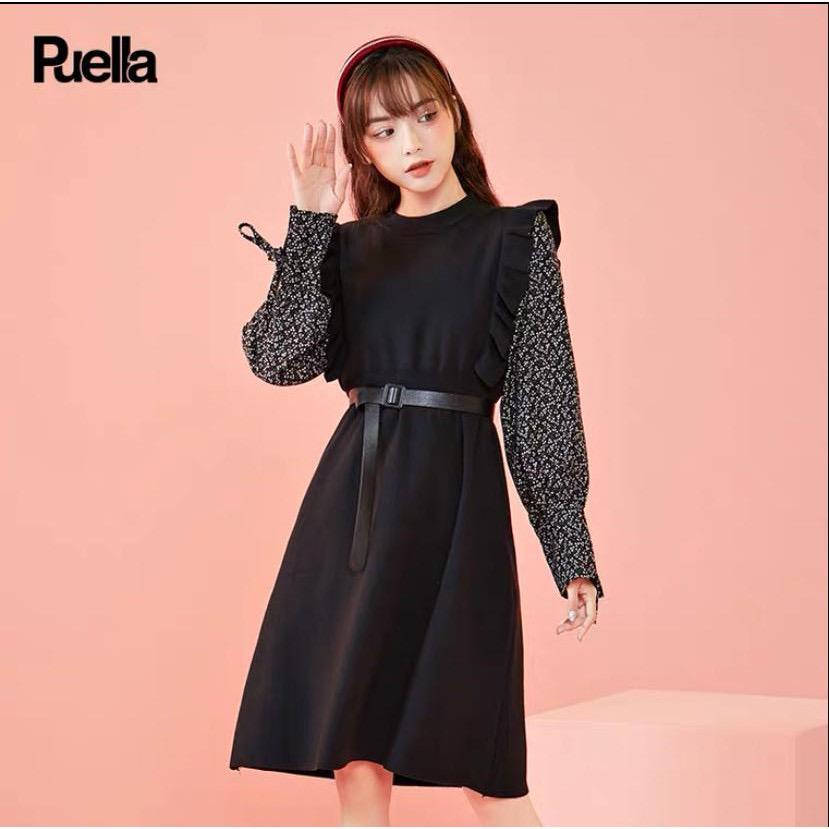 Dress Mindy | Mindy Ruffle Dress Combine Korean Style