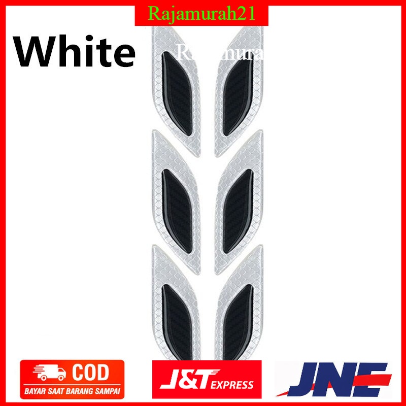 Stiker Mobil/Fiber Car Sticker Auto Warning Decal Car Accessories Reflective Strips 6PCS